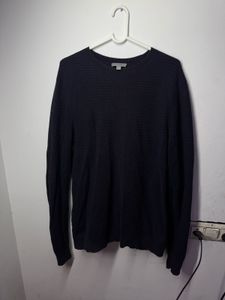 Korean Navy Blue Knit Sweater