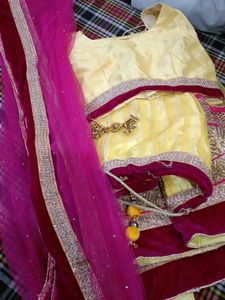Beautiful Yellow Lehenga Skirt