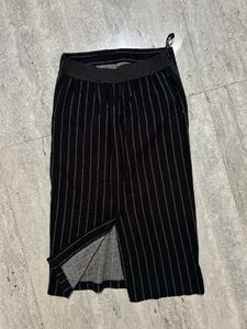 Striped Black Pencil Skirt