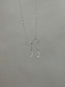 Wired Handmade Y2K Bow Necklace With Earrings