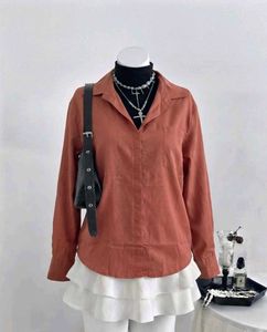 Stylish Orange Long Sleeve Shirt