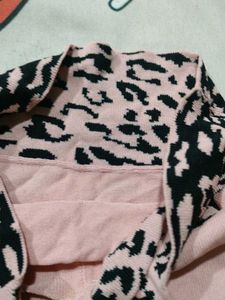 Pink Leopard Print Bow top