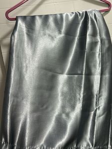 Elegant Silver Saree