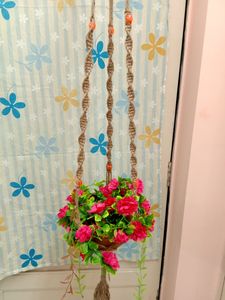 Hand Made By Me Pot Holder .(without Pot And Flowers)