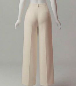 Stylish Beige Wide-Leg Trousers