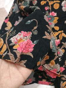 Elegant Floral Print Kurta with Palazzos