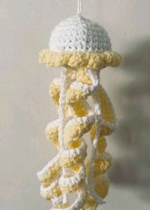 Crochet Jellyfish Keychain