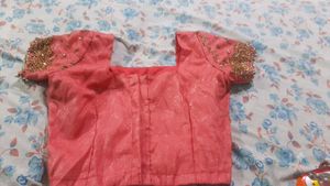 heavy dabka lehanga set in Pink color