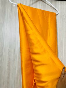 Mango Yellow Silk Saree