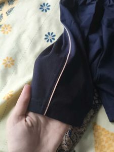 Cute Peach &amp; Navy Polo Shirt
