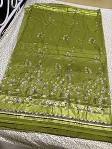 Beautiful Green Floral Saree