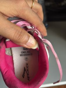 Toddler White &amp; Pink Sneakers
