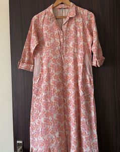 Floral Print Cotton Kurta