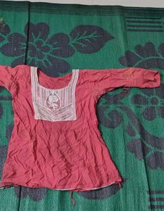 Hand Embroidered Pink Kurti Top