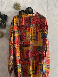 Navratri Vibrant Patchwork Print Kurta