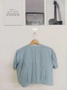 Light Blue Button-Up Top
