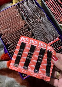 EKTA BOB PINS 6CARD SET, 24PINS IN 1 CARDS, 144PIN