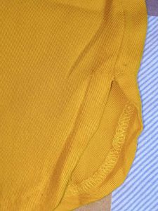 Yellow Sleeveless Striped Top