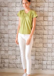Lime Green V-Neck T-Shirt