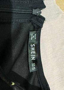 Black Embroidered Mesh Sleeve Top