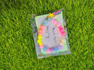 Colourful Beaded Bracelet with Star Rainbow Charm