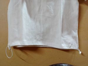 White Polo T-shirt with Black Stripes