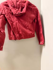 Red hooded Jacket thrifted from china