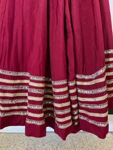Beautiful Maroon choli set with Embellished Border