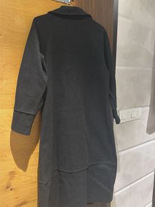 Black Double-Breasted Long Coat