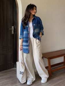 Stylish Denim Patchwork Shirt (UNISEX)
