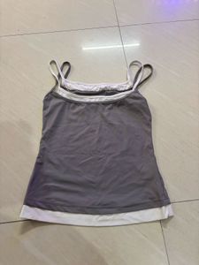 Stylish Grey Layered Cami Top