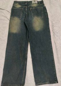 Vintage Wash Wide Leg Jeans
