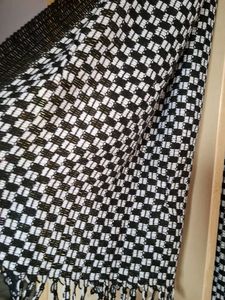 Black &amp; White Checkered Dupatta