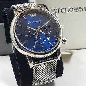 Emporio Armani Silver Luigi Watch