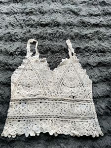 Chic White Crochet Lace Tank Top