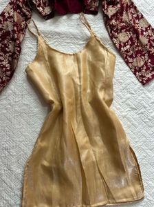 y2k banarsi silk corset 2 in one kurti