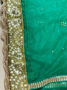 green wedding shawl bride