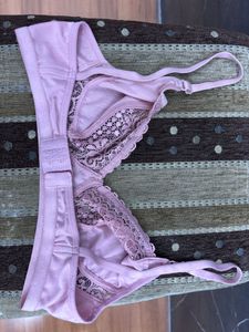 Pink Lace Bra and Panty Set