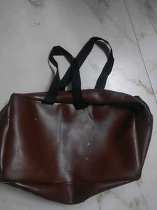Stylish Brown Faux Leather Tote Bag