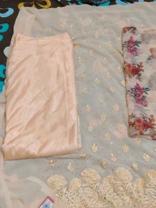 Elegant Kurta Set with Floral Dupatta