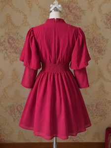 Chic Red A-line Dress