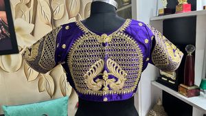 Exquisite Purple Embroidered Blouse