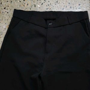 Trousers Classic Black Wide-Leg Pants