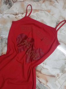 Red Spaghetti Strap Dress