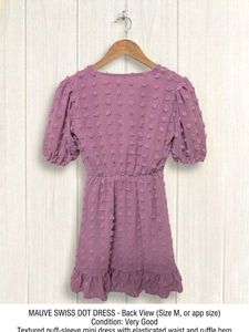 Mauve Swiss Dot Dress