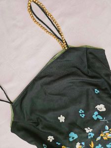 Y2K top with beaded strap