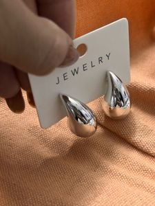 Silver Teardrop Statement Earrings