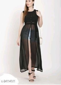 Chic Black Sheer Maxi Dress