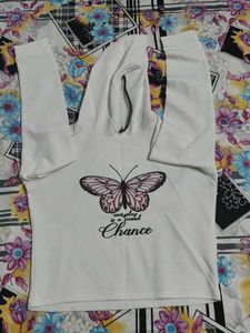 White Butterfly Graphic Hoodie