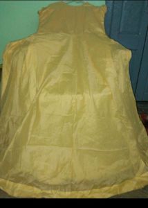 Ethnic Haldi Gown/ Cotton Silk With Free Dupatta
